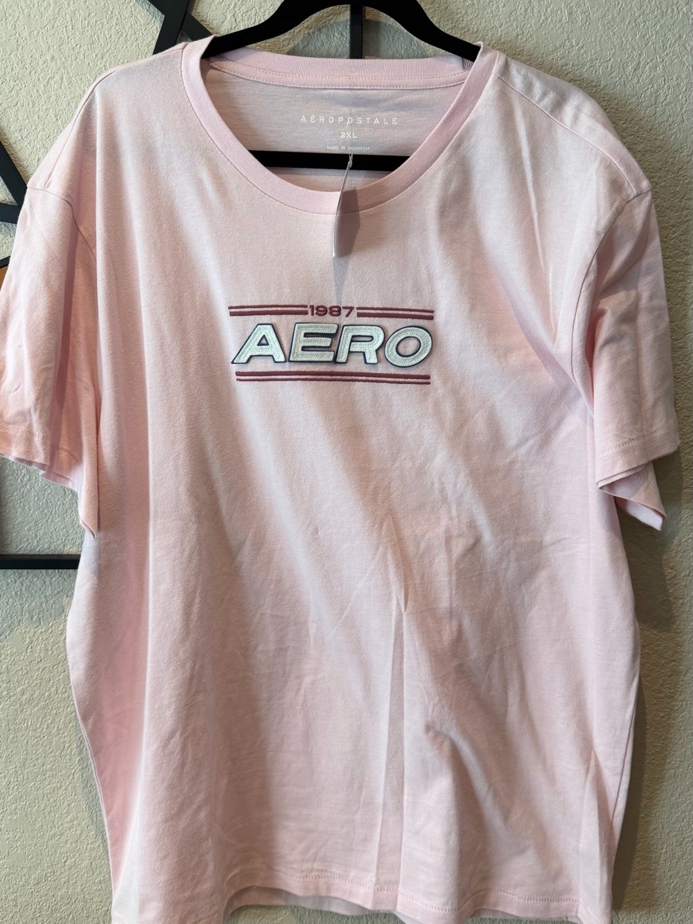 Aeropostale Pink AERO Logo Short Sleeve Tee